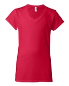 Gildan Ladies' SoftStyle 4.5 oz. Fitted V-Neck T-Shirt G64VL CHERRY RED Primary