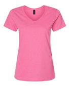 Gildan Ladies' SoftStyle 4.5 oz. Fitted V-Neck T-Shirt G64VL AZALEA Primary