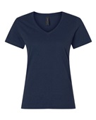 Gildan Ladies' SoftStyle 4.5 oz. Fitted V-Neck T-Shirt G64VL NAVY Primary