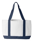 Liberty Bags P & O Cruiser Tote 7002 WHITE/ NAVY Primary