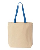 Liberty Bags Marianne Cotton Canvas Tote 8868 NATURAL/ ROYAL Primary