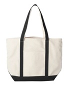 Liberty Bags Carmel Classic XL Cotton Canvas Resort Tote 8872 NATURAL/ BLACK Primary