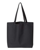 Liberty Bags Seaside Cotton 12 oz. Pigment-Dyed Large Tote LB8507 WASHED BLACK Primary