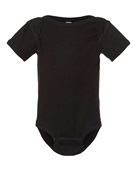 Rabbit Skins Infant Baby Rib Bodysuit 4400 BLACK Primary