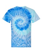 Colortone Tie-Dye Adult 5.4 oz., 100% Cotton T-Shirt CD100 BLUE JERRY Primary