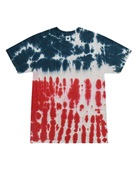Colortone Tie-Dye Adult 5.4 oz., 100% Cotton T-Shirt CD100 FLAG Primary