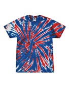 Colortone Tie-Dye Adult 5.4 oz., 100% Cotton T-Shirt CD100 UNION JACK  Primary