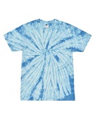 Colortone Tie-Dye Youth 5.4 oz. 100% Cotton Spider T-Shirt CD101Y SPIDER BABY BLUE Primary