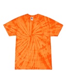 Colortone Tie-Dye Youth 5.4 oz. 100% Cotton Spider T-Shirt CD101Y SPIDER ORANGE Primary