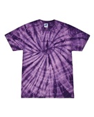 Colortone Tie-Dye Youth 5.4 oz. 100% Cotton Spider T-Shirt CD101Y SPIDER PURPLE Primary