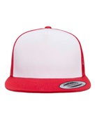 Yupoong Adult 5-Panel Classic Trucker Cap 6006 RED/ WHT/ RED Primary