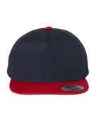 Yupoong Adult 5-Panel Cotton Twill Snapback Cap Y6007 NAVY/ RED Primary