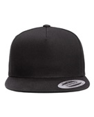 Yupoong Adult 5-Panel Cotton Twill Snapback Cap Y6007 BLACK Primary