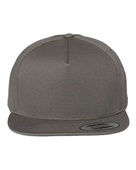 Yupoong Adult 5-Panel Cotton Twill Snapback Cap Y6007 DARK GREY Primary