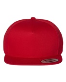 Yupoong Adult 5-Panel Cotton Twill Snapback Cap Y6007 RED Primary