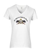Epic Ladies Soccer Throne V-Neck Graphic T-Shirts