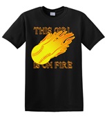 Epic Adult/Youth Girl is on Fire Cotton Graphic T-Shirts