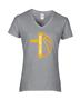 Epic Ladies Blessed to Ball V-Neck Graphic T-Shirts