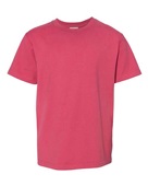 Comfortwash By Hanes Youth 5.5 oz., 100% Ring Spun Cotton Garment-Dyed T-Shirt GDH175 CRIMSON FALL Primary