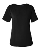 Devon & Jones Ladies' Perfect Fit Boat-Neck Blouse DP613W BLACK Primary