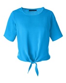 Devon & Jones Ladies' Perfect Fit Tie-Front Blouse DP617W OCEAN BLUE Primary