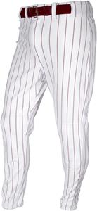 red and white pinstripe pants