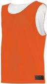 Augusta Adult Mesh Reversible Pinnie 9717 Outside: ORANGE/WHITE, Inside: WHITE/ORANGE Primary