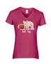 Epic Ladies Football Hog V-Neck Graphic T-Shirts