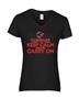 Epic Ladies Baseball Keep Calm V-Neck Graphic T-Shirts