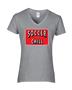 Epic Ladies Soccer and Chill V-Neck Graphic T-Shirts