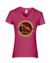 Epic Ladies Fight In The Dog V-Neck Graphic T-Shirts