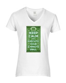 Epic Ladies Keep Calm 2 Min. V-Neck Graphic T-Shirts