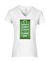 Epic Ladies Keep Calm Game Day V-Neck Graphic T-Shirts
