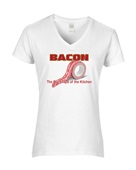 Epic Ladies Bacon Tape V-Neck Graphic T-Shirts