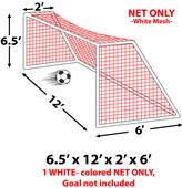 Epic 6.5 x12x2x6 3MM Soccer Goal Nets -EACH