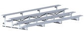 4 Row 21' Bleacher Single Foot Plank Tip & Roll BLCH-421TRG