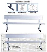 Players Aluminum Bench With Backrests 3 Sizes Players Aluminum Bench With Backrests 3 Sizes