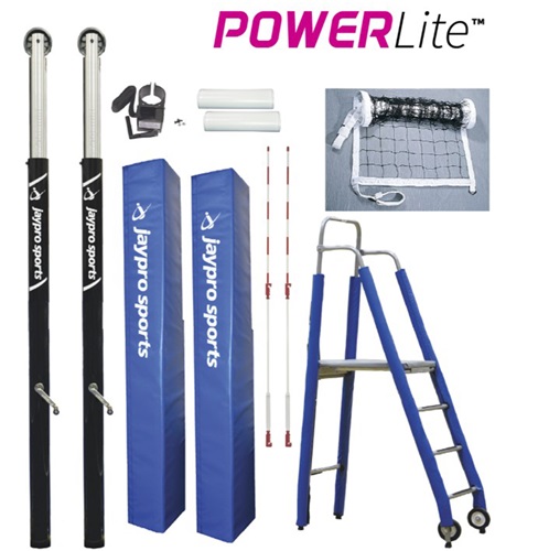 PowerLite Volleyball System Package (3.5" Floor Sleeve) - NFHS, NCAA, USVBA Compliant