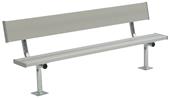 NRS Permanent Bench W/Backrest Surface Mount (72 HOUR FAST SHIP) NRS Permanent Bench W/Backrest Surface Mount (72 HOUR FAST SHIP)