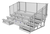 ADA Galvanized Bleachers Chain-link Guardrail