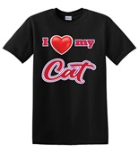 Epic Adult/Youth I Love My Cat Cotton Graphic T-Shirts