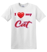 Epic Adult/Youth I Love My Cat Cotton Graphic T-Shirts