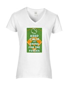 Epic Ladies Keep Calm & Swing V-Neck Graphic T-Shirts