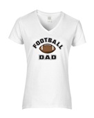 Epic Ladies Football Dad V-Neck Graphic T-Shirts