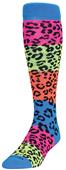 TCK Krazisox Rainbow Leopard Over Calf Socks PAIR