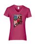 Epic Ladies 'Merica Basketball V-Neck Graphic T-Shirts