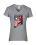 Epic Ladies 'Merica Volleyball V-Neck Graphic T-Shirts