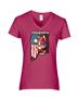 Epic Ladies 'Merica Volleyball V-Neck Graphic T-Shirts