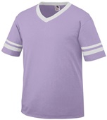 Augusta Sportswear Adult Sleeve Stripe Jerseys LIGHT LAVENDER/WHITE Primary