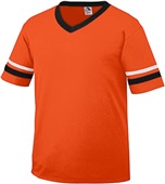 Augusta Sportswear Adult Sleeve Stripe Jerseys ORANGE/BLACK/WHITE Primary